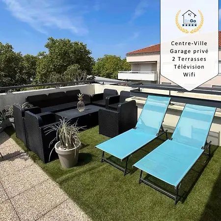 Bngo I Immense Rooftop I 2 Chambres, 4 Places Parkings, 2 Immenses Terrasses, 8 Personnes * Lyon