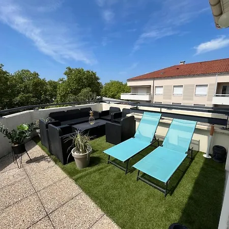Bngo I Immense Rooftop I 2 Chambres, 4 Places Parkings, 2 Immenses Terrasses, 8 Personnes Apartmán *